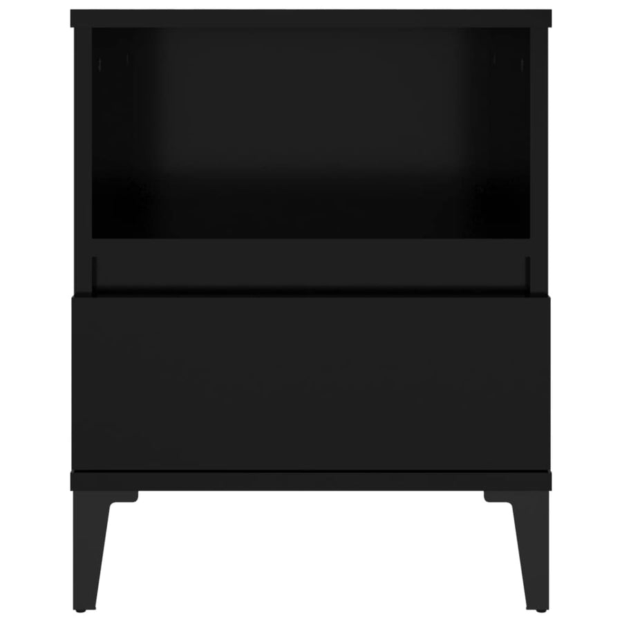 Bedside Cabinet Black 40x35x50 cm