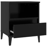 Bedside Cabinets 2 pcs Black 40x35x50 cm - Low Angle