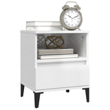 Bedside Cabinet High Gloss White 40x35x50 cm