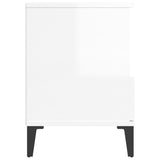 Bedside Cabinets 2 pcs High Gloss White 40x35x50 cm