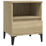 Bedside Cabinet Sonoma Oak 40x35x50 cm - Front View