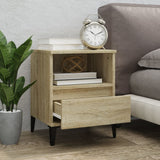 Bedside Cabinets 2 pcs Sonoma Oak 40x35x50 cm - Side View