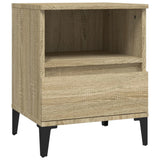 Bedside Cabinets 2 pcs Sonoma Oak 40x35x50 cm - Rear View