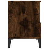 Bedside Cabinet Smoked Oak 40x35x50 cm - Low Angle