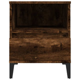 Bedside Cabinets 2 pcs Smoked Oak 40x35x50 cm - Close-Up Angle