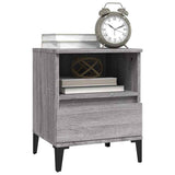 Bedside Cabinet Grey Sonoma 40x35x50 cm - Top-Down View