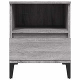 Bedside Cabinet Grey Sonoma 40x35x50 cm - Rear View