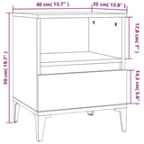 Bedside Cabinet Grey Sonoma 40x35x50 cm
