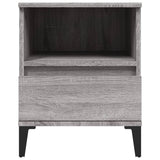Bedside Cabinets 2 pcs Grey Sonoma 40x35x50 cm - Rear View