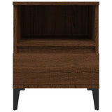Bedside Cabinets 2 pcs Brown Oak 40x35x50 cm - Close-Up Angle