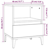 Bedside Cabinets 2 pcs Brown Oak 40x35x50 cm - Extra Image