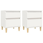 Bedside Cabinets 2 pcs White 40x35x50 cm