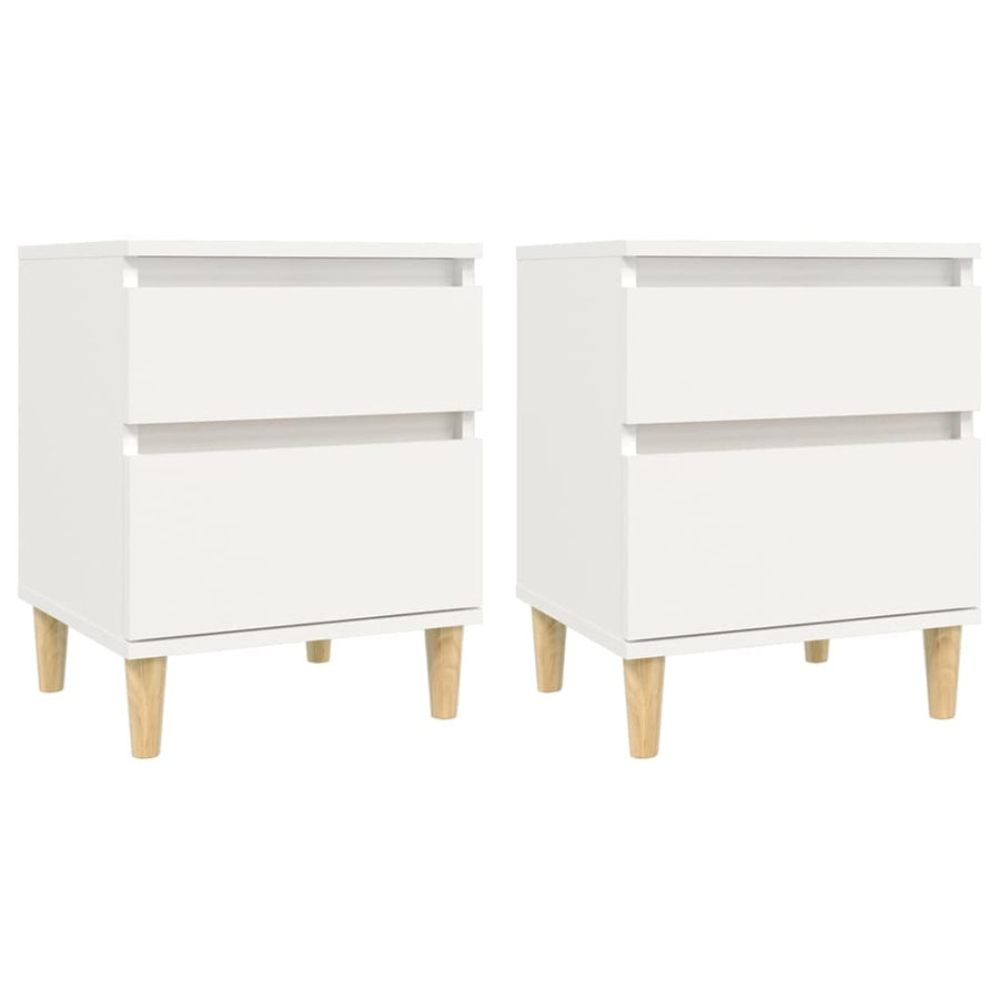 Bedside Cabinets 2 pcs White 40x35x50 cm