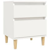 Bedside Cabinets 2 pcs White 40x35x50 cm - 45-Degree Angle