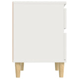 Bedside Cabinets 2 pcs White 40x35x50 cm - Close-Up Angle