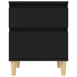Bedside Cabinet Black 40x35x50 cm - 45-Degree Angle