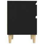 Bedside Cabinet Black 40x35x50 cm