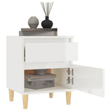 Bedside Cabinets 2 pcs High Gloss White 40x35x50 cm - Top-Down View
