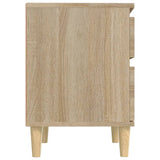 Bedside Cabinet Sonoma Oak 40x35x50 cm - Rear View