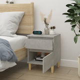 Bedside Cabinet Concrete Grey 40x35x50 cm - Side View