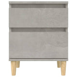Bedside Cabinet Concrete Grey 40x35x50 cm - 45-Degree Angle