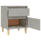 Bedside Cabinet Concrete Grey 40x35x50 cm - Close-Up Angle