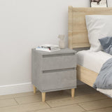 Bedside Cabinets 2 pcs Concrete Grey 40x35x50 cm - Side View