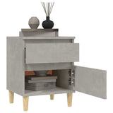 Bedside Cabinets 2 pcs Concrete Grey 40x35x50 cm - Top-Down View