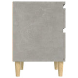 Bedside Cabinets 2 pcs Concrete Grey 40x35x50 cm - Close-Up Angle