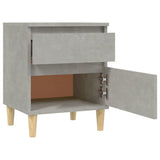 Bedside Cabinets 2 pcs Concrete Grey 40x35x50 cm - Low Angle