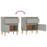 Bedside Cabinets 2 pcs Concrete Grey 40x35x50 cm - Extra Image