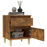 Bedside Cabinets 2 pcs Smoked Oak 40x35x50 cm - Top-Down View