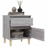Bedside Cabinet Grey Sonoma 40x35x50 cm - Top-Down View