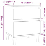 Bedside Cabinet Grey Sonoma 40x35x50 cm - Extra Image