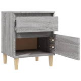 Bedside Cabinets 2 pcs Grey Sonoma 40x35x50 cm - Low Angle