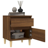 Bedside Cabinet Brown Oak 40x35x50 cm - Top-Down View