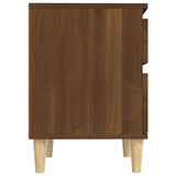 Bedside Cabinet Brown Oak 40x35x50 cm - Rear View