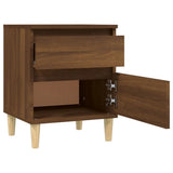 Bedside Cabinets 2 pcs Brown Oak 40x35x50 cm - Low Angle
