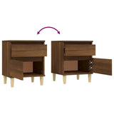Bedside Cabinets 2 pcs Brown Oak 40x35x50 cm - Extra Image