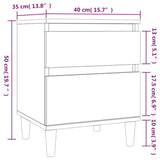 Bedside Cabinets 2 pcs Brown Oak 40x35x50 cm - Extra Image