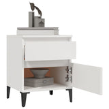 Bedside Cabinet White 40x35x50 cm - Top-Down View
