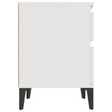 Bedside Cabinet White 40x35x50 cm - Rear View