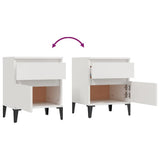 Bedside Cabinet White 40x35x50 cm - Low Angle