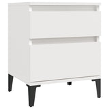 Bedside Cabinets 2 pcs White 40x35x50 cm - 45-Degree Angle