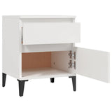 Bedside Cabinets 2 pcs White 40x35x50 cm - Low Angle