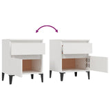 Bedside Cabinets 2 pcs White 40x35x50 cm - Extra Image