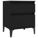 Bedside Cabinet Black 40x35x50 cm
