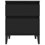Bedside Cabinet Black 40x35x50 cm