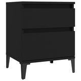 Bedside Cabinets 2 pcs Black 40x35x50 cm - 45-Degree Angle
