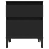 Bedside Cabinets 2 pcs Black 40x35x50 cm